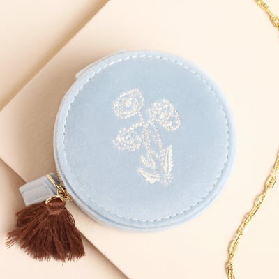 Lisa Angel 藍花卉刺繡飾品盒4
