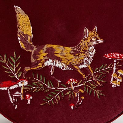 Fable England 狐狸蘑菇刺繡馬鞍包5