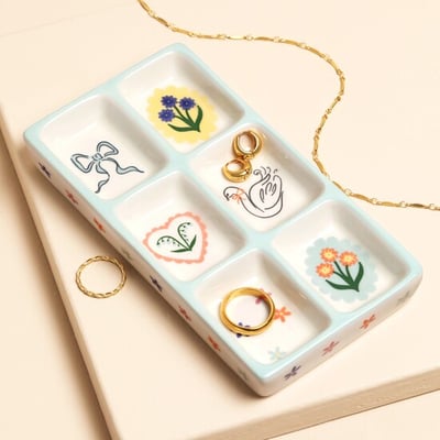 Lisa Angel 蝴蝶結花卉飾品盤1