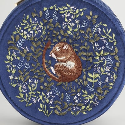 Fable England 睡鼠刺繡飾品盒4