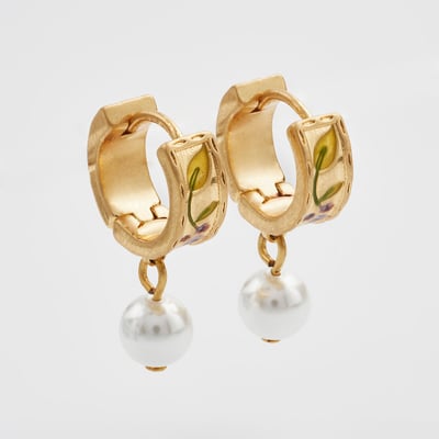 Fable England 黑莓荊棘珍珠耳環3