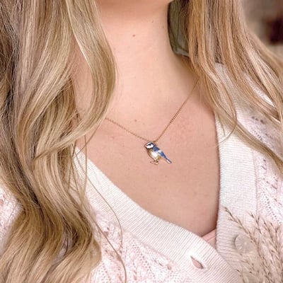 Fable England 藍山雀琺瑯項鍊1