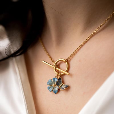 Fable England 勿忘我OT項鍊1