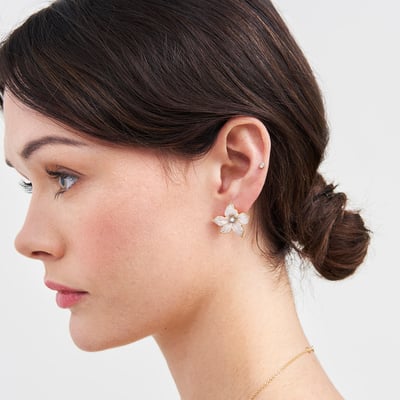 Fable England 茉莉花珍珠耳環2