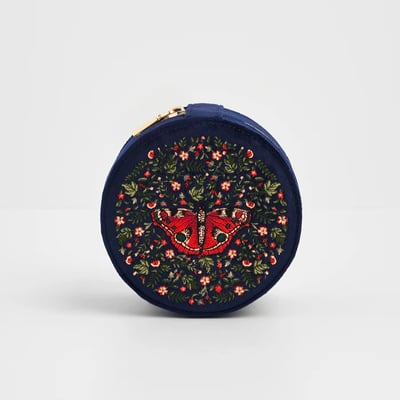 Fable England 紅蛺蝶刺繡飾品盒1