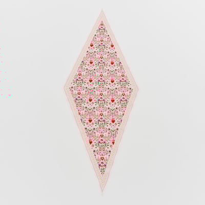 Fable England 花卉愛心三角絲巾4