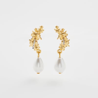 Fable England 扶桑花珍珠耳環4