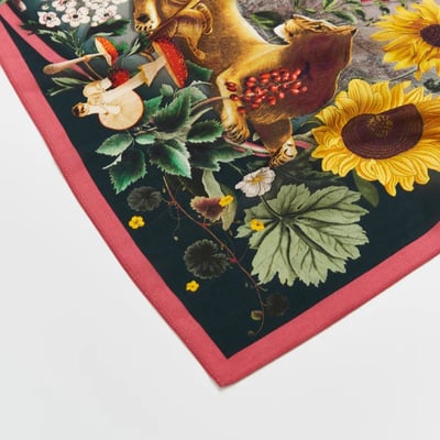 Fable England 向日花園絲質絲巾4