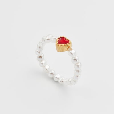 Fable England 珍珠愛心戒指1