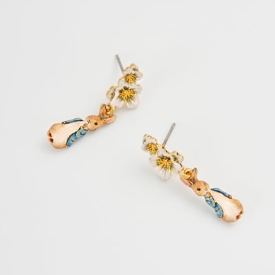 Fable England 彼得兔花卉耳環2