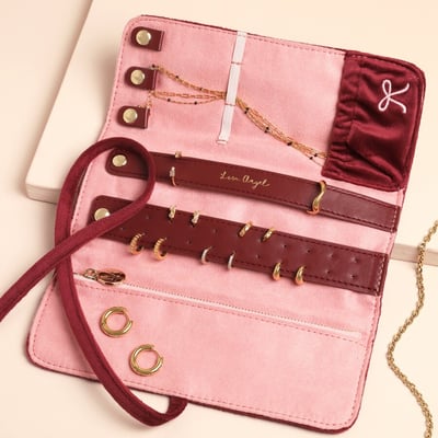 Lisa Angel 蝴蝶結刺繡收納捲2