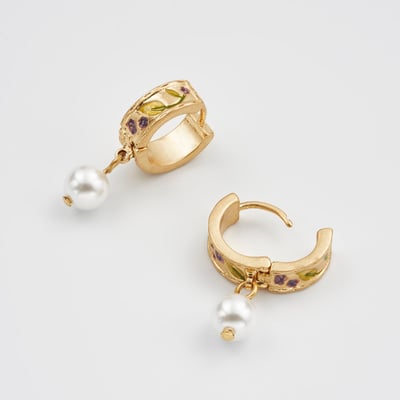 Fable England 黑莓荊棘珍珠耳環4