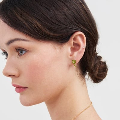 Fable England 幸運草珍珠耳環2