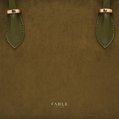 Fable England 橄欖絲巾肩背包9