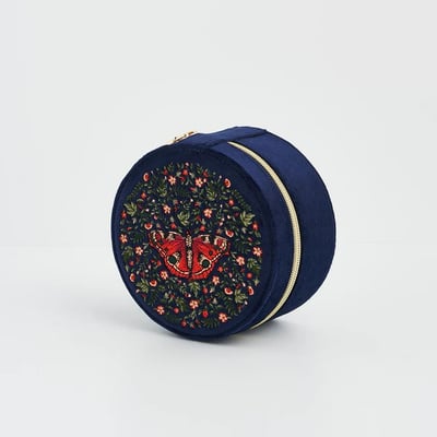 Fable England 紅蛺蝶刺繡飾品盒4