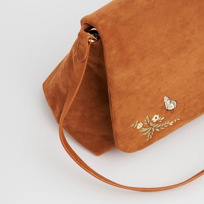 Fable England 麂皮刺繡肩背包5