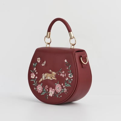 Fable England 奔跑兔刺繡馬鞍包4