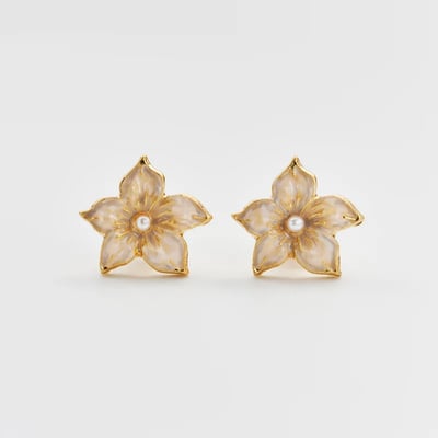 Fable England 茉莉花小耳環1