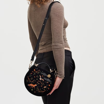 Fable England 狐狸貓頭鷹刺繡馬鞍包3