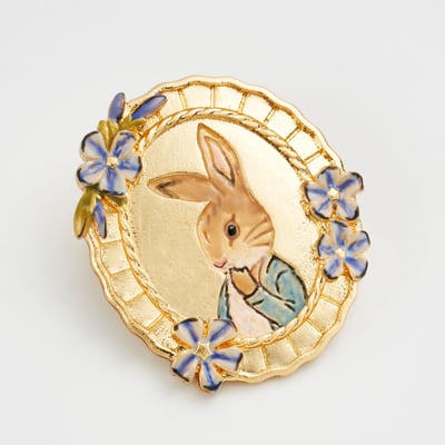 Fable England 彼得兔浮雕胸針3