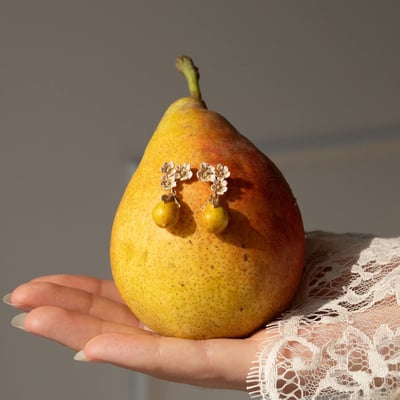 Fable England 金梨花垂耳環1