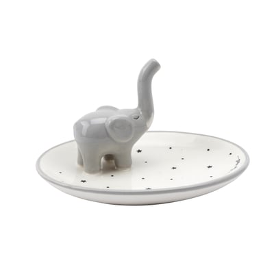 CGB 灰色大象飾品盤3