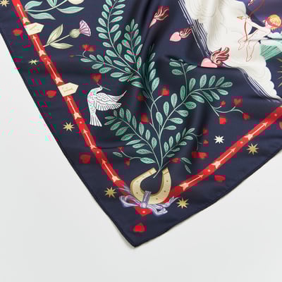 Fable England 星夜深藍絲巾3