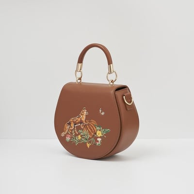 Fable England 狐狸南瓜刺繡馬鞍包3