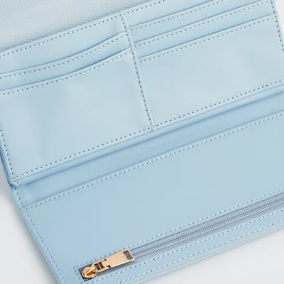 Fable England 藍羽刺繡長夾4