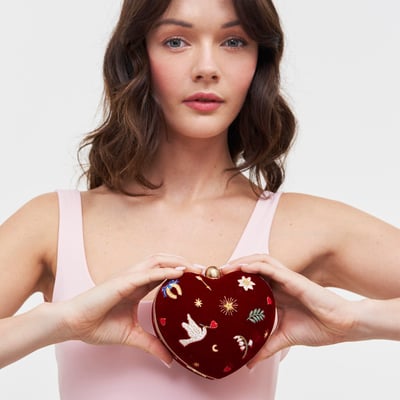 Fable England 心形刺繡珠寶盒1