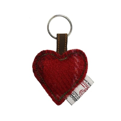 Heather 心形花呢吊飾4