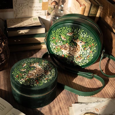 Fable England 小鹿刺繡飾品盒1