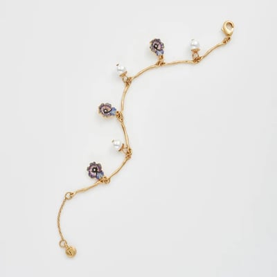 Fable England 三色堇珍珠手鍊4