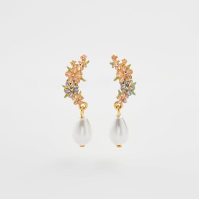 Fable England 扶桑花珍珠耳環2