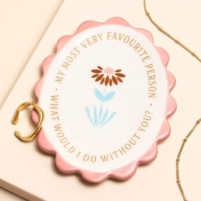 Lisa Angel 花朵粉邊飾品盤1