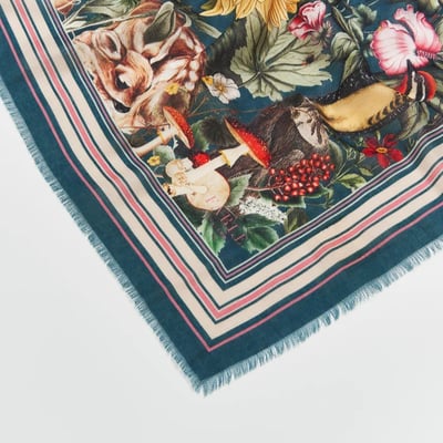 Fable England 墨綠花園長圍巾3