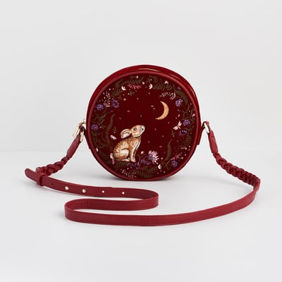 Fable England 星望兔刺繡圓形包1