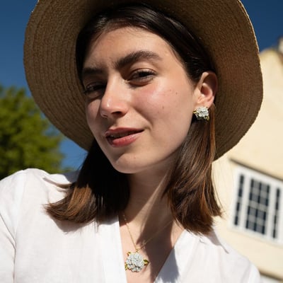 Fable England 繡球花耳環1