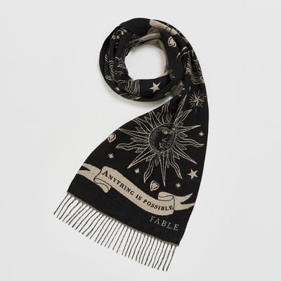 Fable England 星夜緹花雙面圍巾1