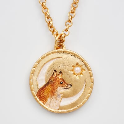 Fable England 狐狸圓牌項鍊1