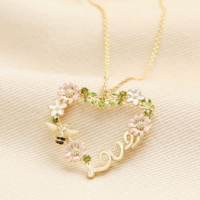 Lisa Angel 蜜蜂心形項鍊1