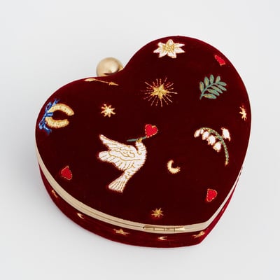 Fable England 心形刺繡珠寶盒3