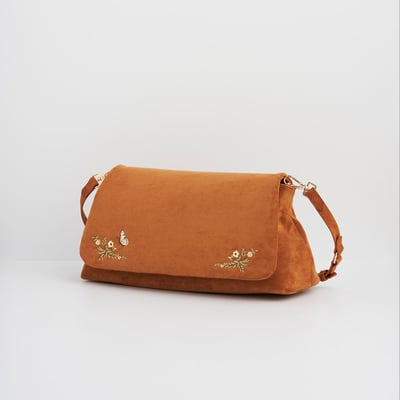 Fable England 麂皮刺繡肩背包3