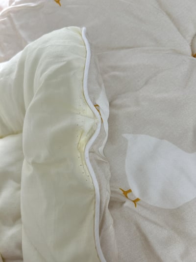 「破損」【賠本出清/韓國廣藏棉被】鴨寶寶-寶寶被(黃)4