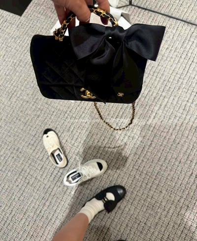 小香絲絨蝴蝶結CF包9