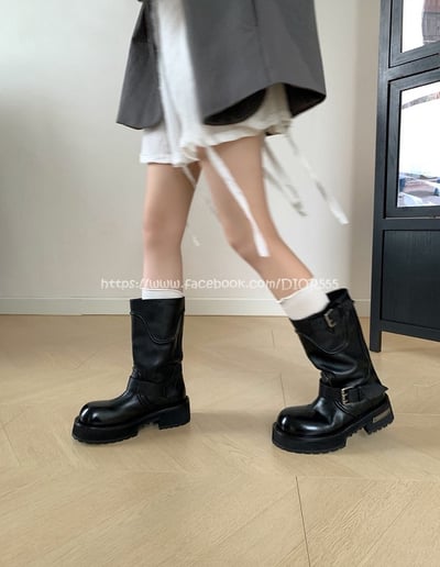 巴黎世家機車靴/馬丁靴2