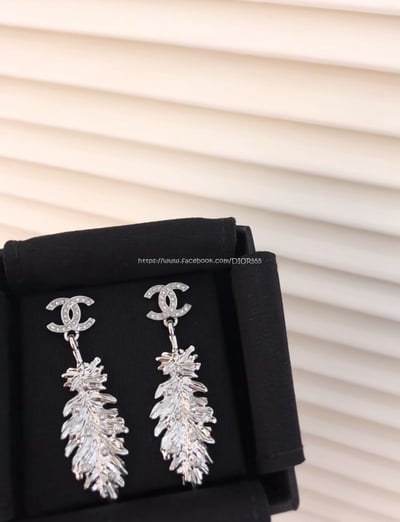 小香麥穗羽毛長款耳環1