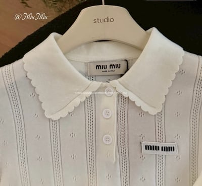 MiuMiu花邊翻領上衣7