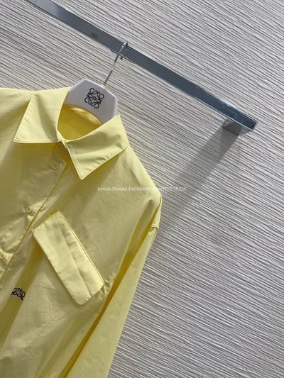 Loewe檸檬黃抽繩襯衫7