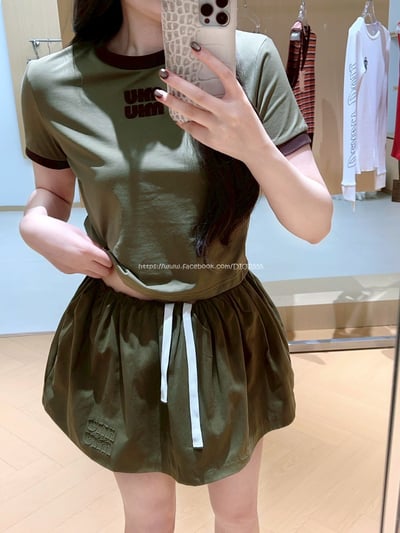 MIUMIU橄欖綠套裝(上衣+褲裙)5